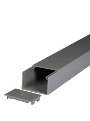 100x100mm Grey PVC Trunking, 3m length