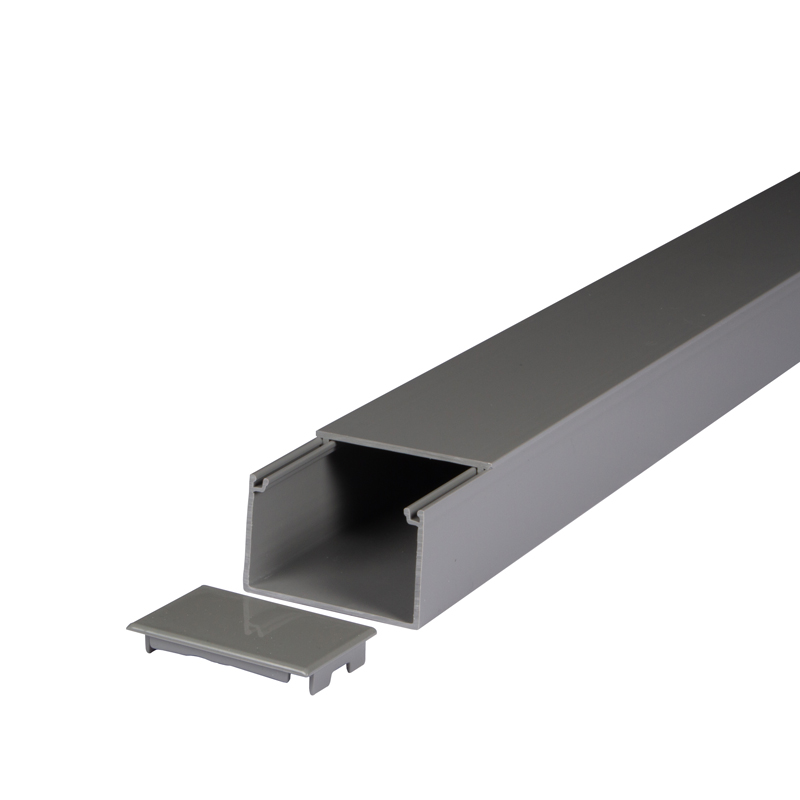 100x100mm Grey PVC Trunking, 3m length